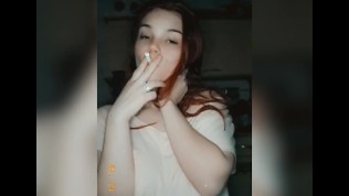 Snapchat Babe Smoking